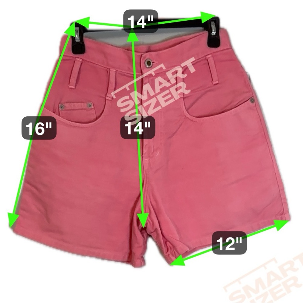 Vintage Steel Jeans 80s 90s Y2K High Rise Pink Shorts sz 9 USA Bermudas EUC - Picture 8 of 12